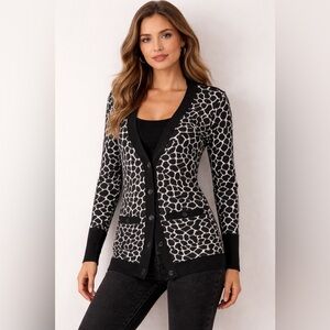 Cache Animal Print Cardigan